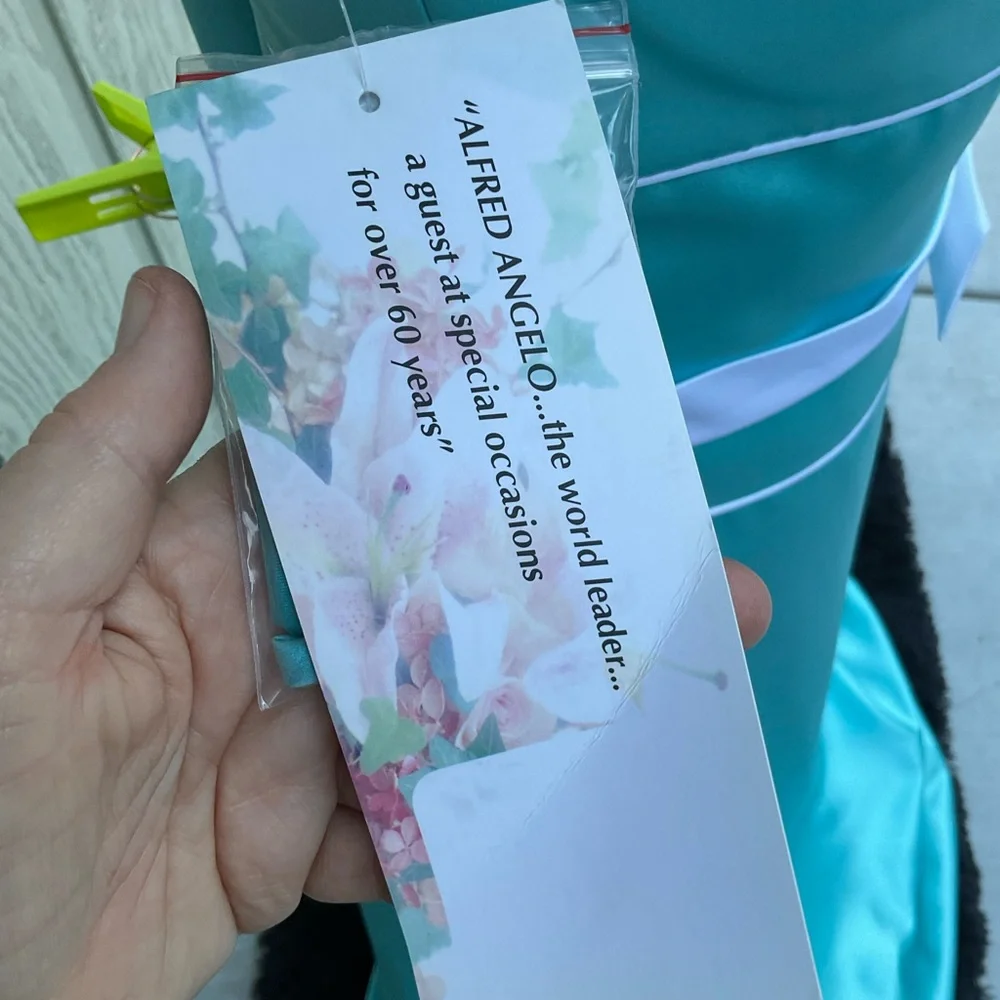 Alfred Angelo teal green strapless NWT prom dress 14 - Picture 13 of 15